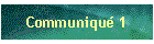 Communiqu� 1