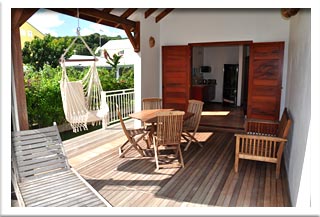 terrasse du gites en guadeloupe