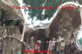 vue aérienne de l'anse salabouelle guadeloupe spot surf et bungalow du moule
