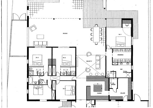 plan maison contemporaine de luxe