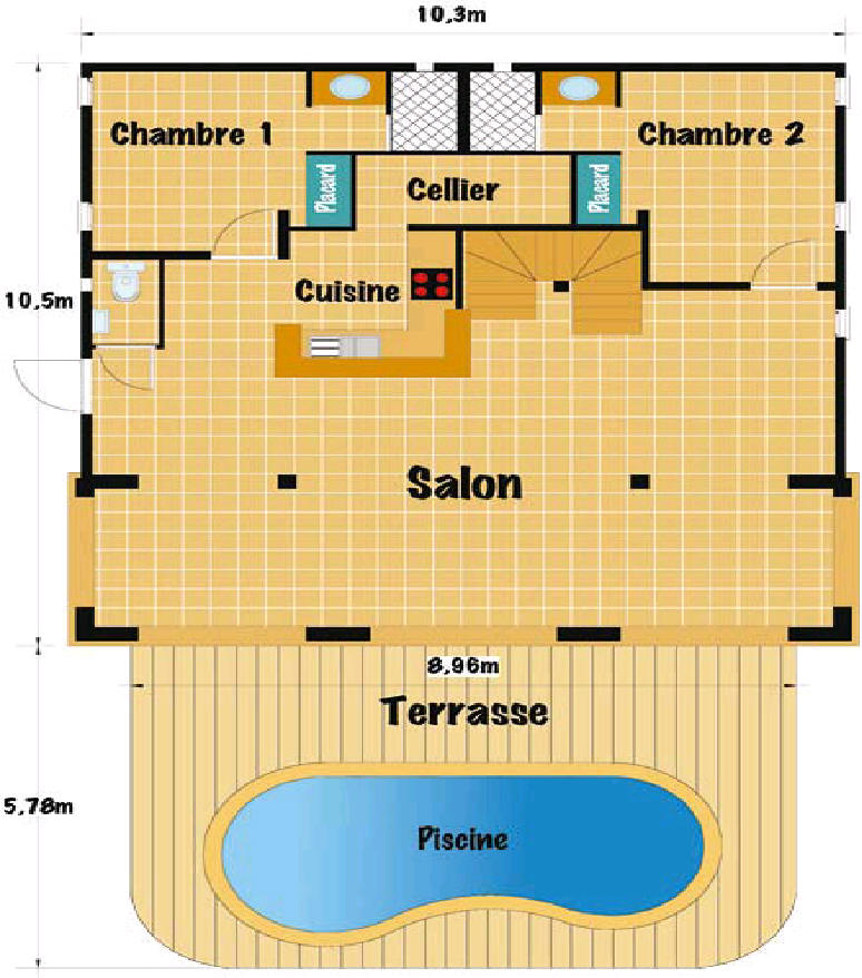 plan de villa en guadeloupe pour location saisonnire  St Franois